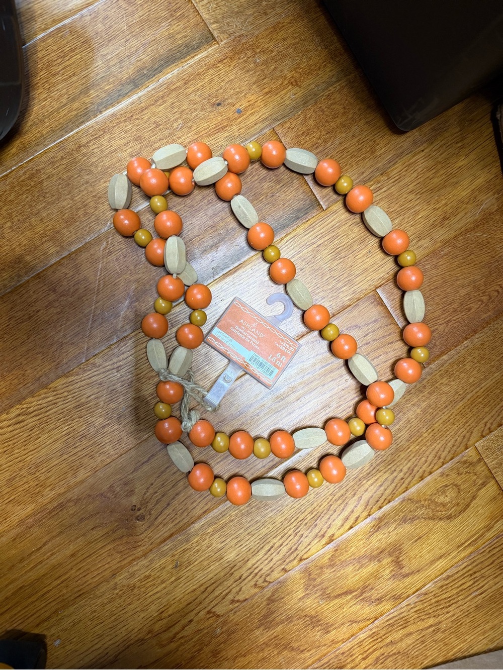 Orange and Mustard Wood Beaded Necklace - Women Jewelry